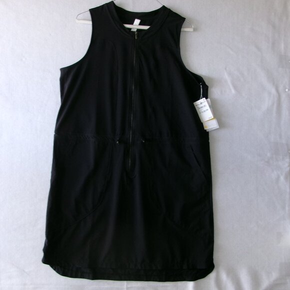 Zella Sleeveless Black Short Tank Day Dress Large NWT Nordstrom - Picture 1 of 5
